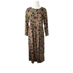 Sarah Chapman Vintage Floral Midi Maxi Dress Medium Boho Cottagecore Whimsigoth